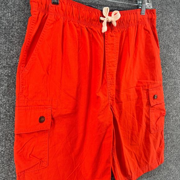 Lands End Board Shorts Boys Youth XL Orange Swim Trunks Pockets - Picture 3 of 9